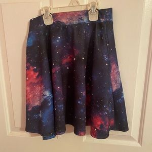 Hot Topic Small Galaxy Skirt with Pockets